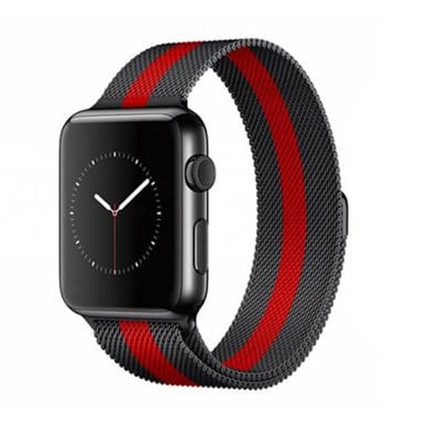 Ремешок для Apple Watch 42mm/44mm Milanese Loop Watch Band Black/Red