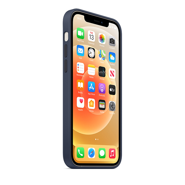 Чехол Apple iPhone 12 Mini Silicone Case with MagSafe Deep Navy (MHKU3)
