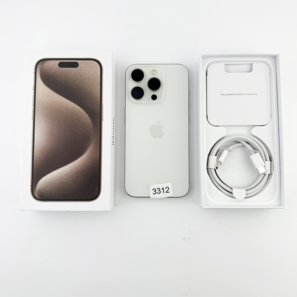 Apple iPhone 15 Pro 256GB White Titanium Б/У  №3312 (Стан 8/10)