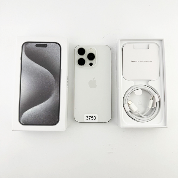 Apple iPhone 15 Pro 256GB White Titanium E-Sim Б/У №3750 (Стан 8/10)