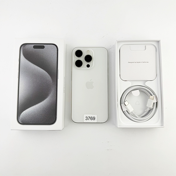 Apple iPhone 15 Pro 128GB White Titanium Б/У №3769 (Стан 8/10)