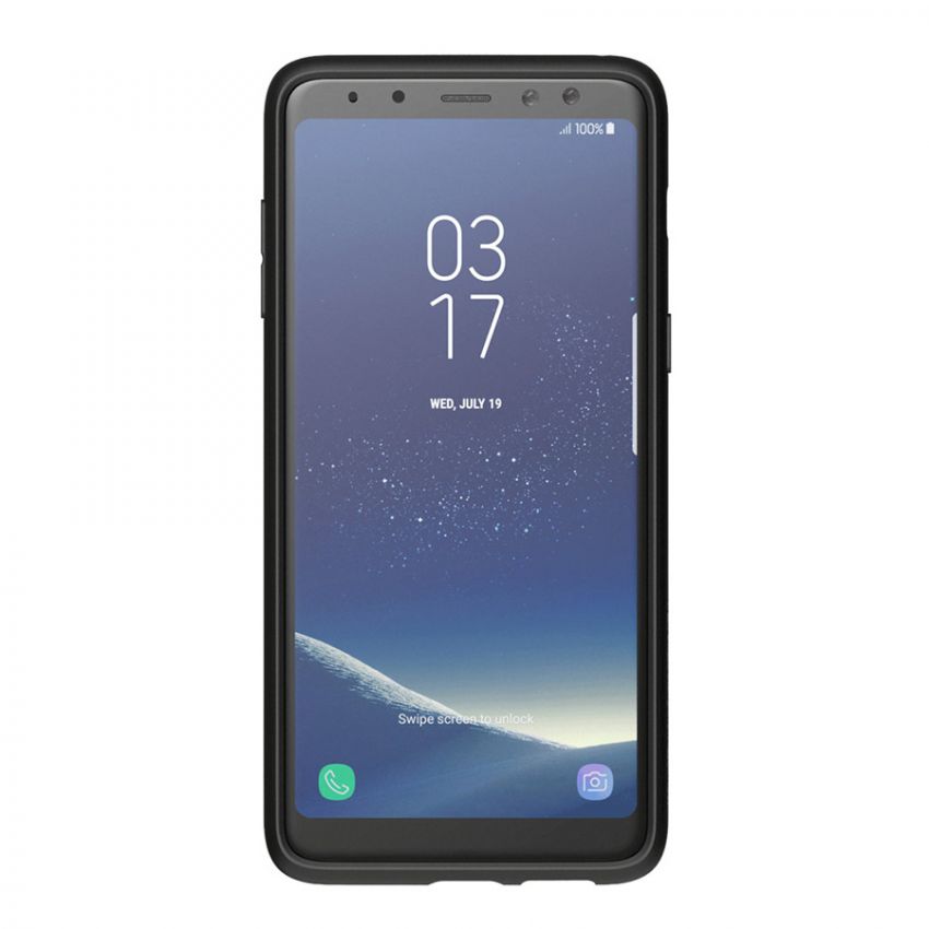 Чехол накладка Silicon Cover Samsung A8 Plus 2018 GP-A730KDCPBAA (Black)