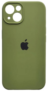 Чехол Soft Touch для Apple iPhone 13/14 Army Green with Camera Lens Protection Square