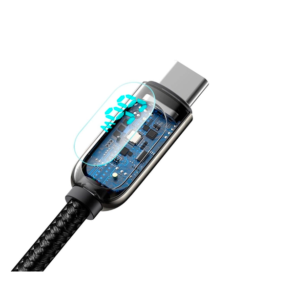 Кабель Baseus Display Fast Charging Data Cable USB to Type-C 66W 1m Black (CASX020001)