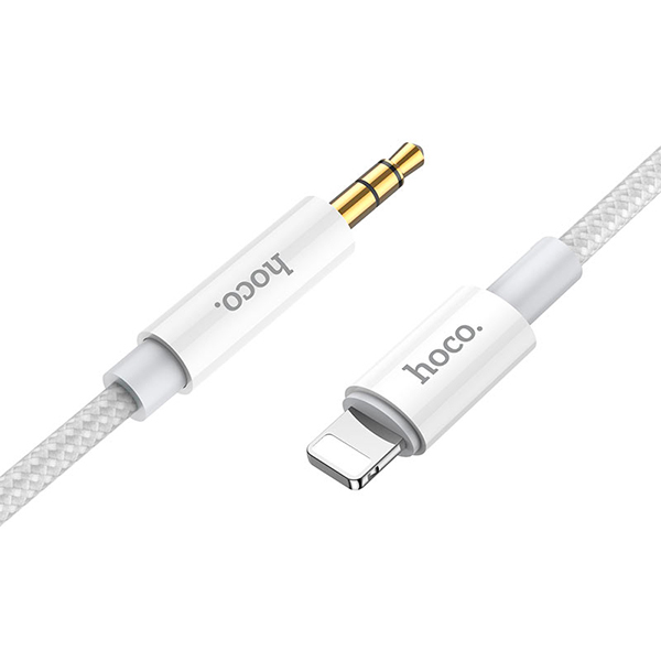 Аудио кабель 3.5 мм - Lightning Hoco UPA19 1M Silver