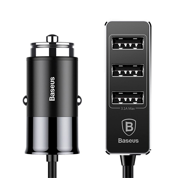 АЗУ Baseus Enjoy Together Four Interfaces Output Patulous Car Charger 5.5 A Black (CCTON-01)