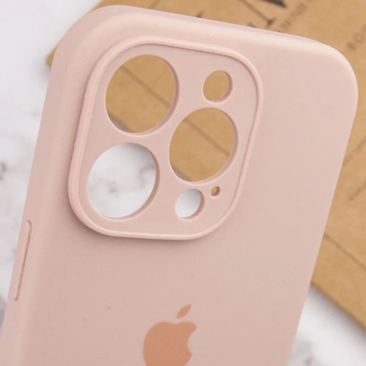 Чохол для смартфона Silicone Full Case AA Camera Protect for Apple iPhone 14 Pro 15,Pink Sand