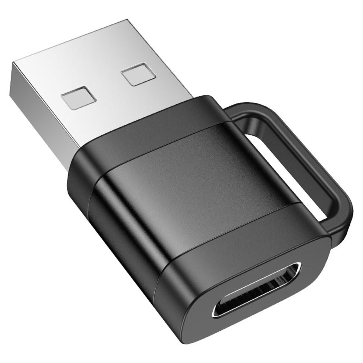 Адаптер HOCO UA31D USB male to Type-C female USB2.0 adapter Black