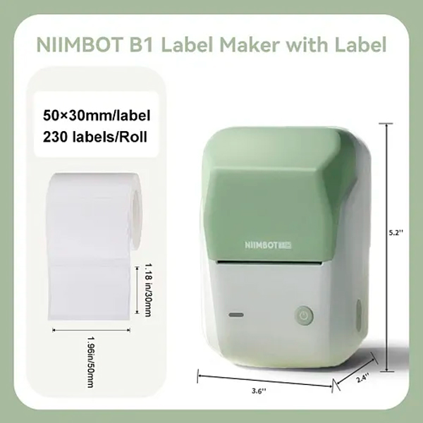 Термопринтер для печати наклеек NIIMBOT B1 Olive (1AC12212002)