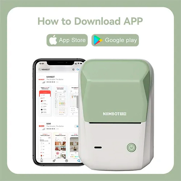 Термопринтер для печати наклеек NIIMBOT B1 Olive (1AC12212002)