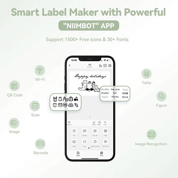 Термопринтер для печати наклеек NIIMBOT B1 Olive (1AC12212002)