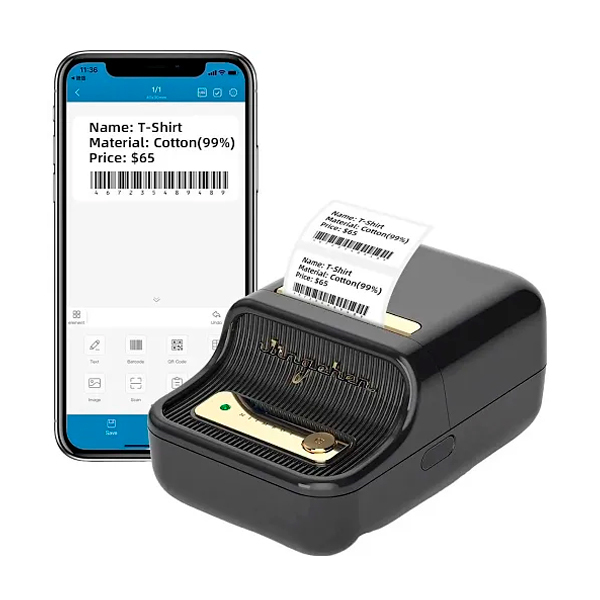 Термопринтер для печати наклеек NIIMBOT B21 Black (A1B88168607)