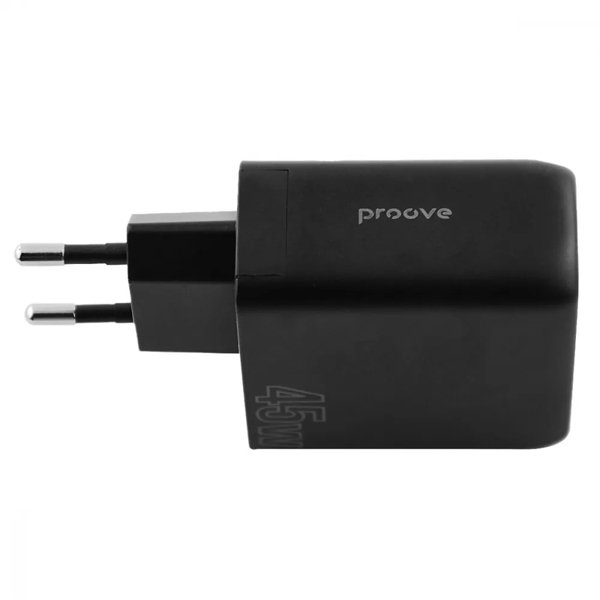 СЗУ Proove Silicone Power 45W (Type-C + USB) Black