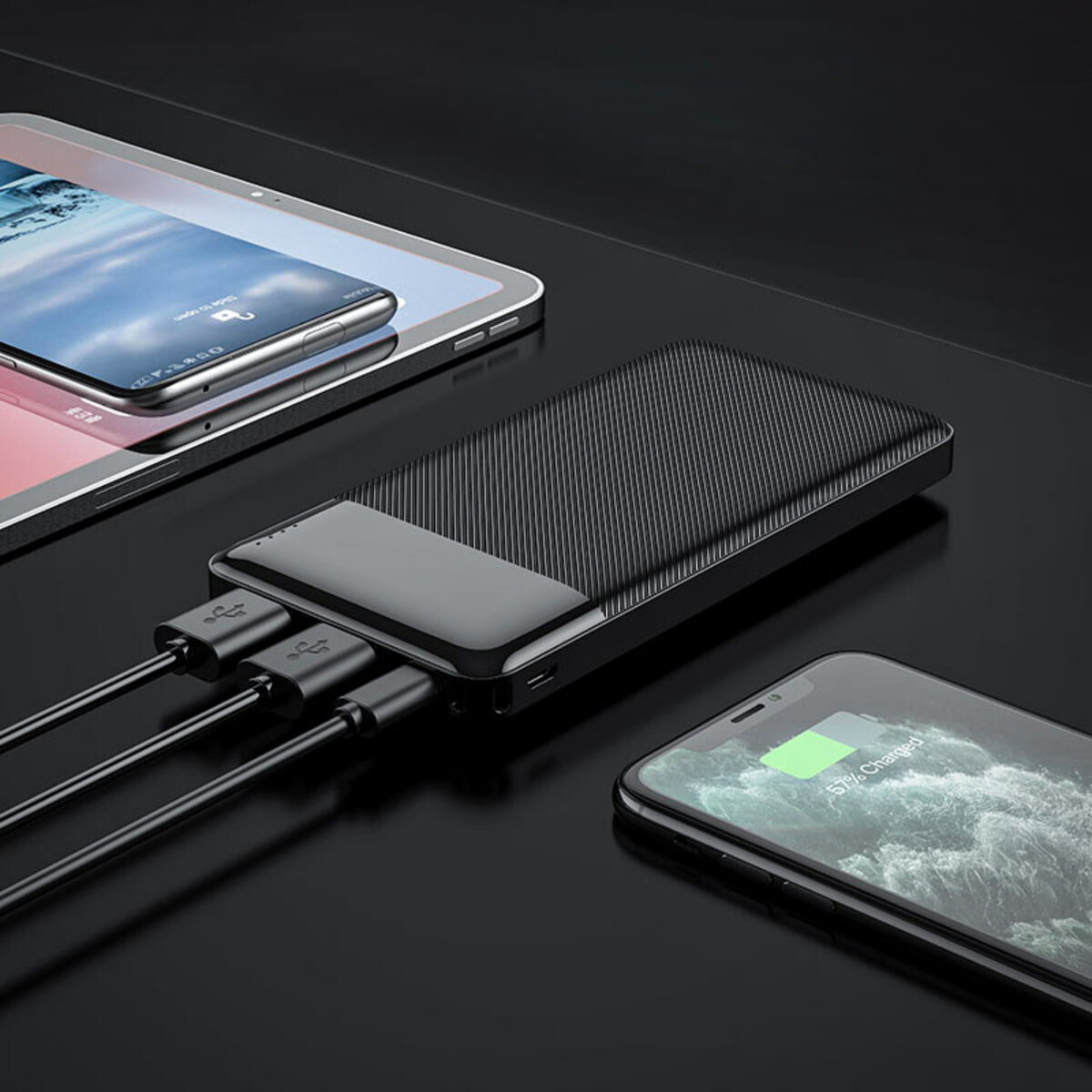 Зовнішній акумулятор HOCO J72 Easy travel power bank(10000mAh) Black