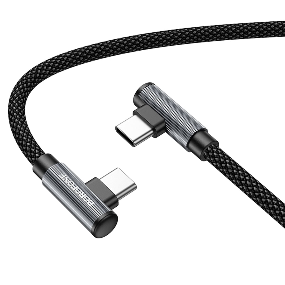 Кабель BOROFONE BU50 elbow magnetic 60W charging data cable Type-C to Type-C 1m Black