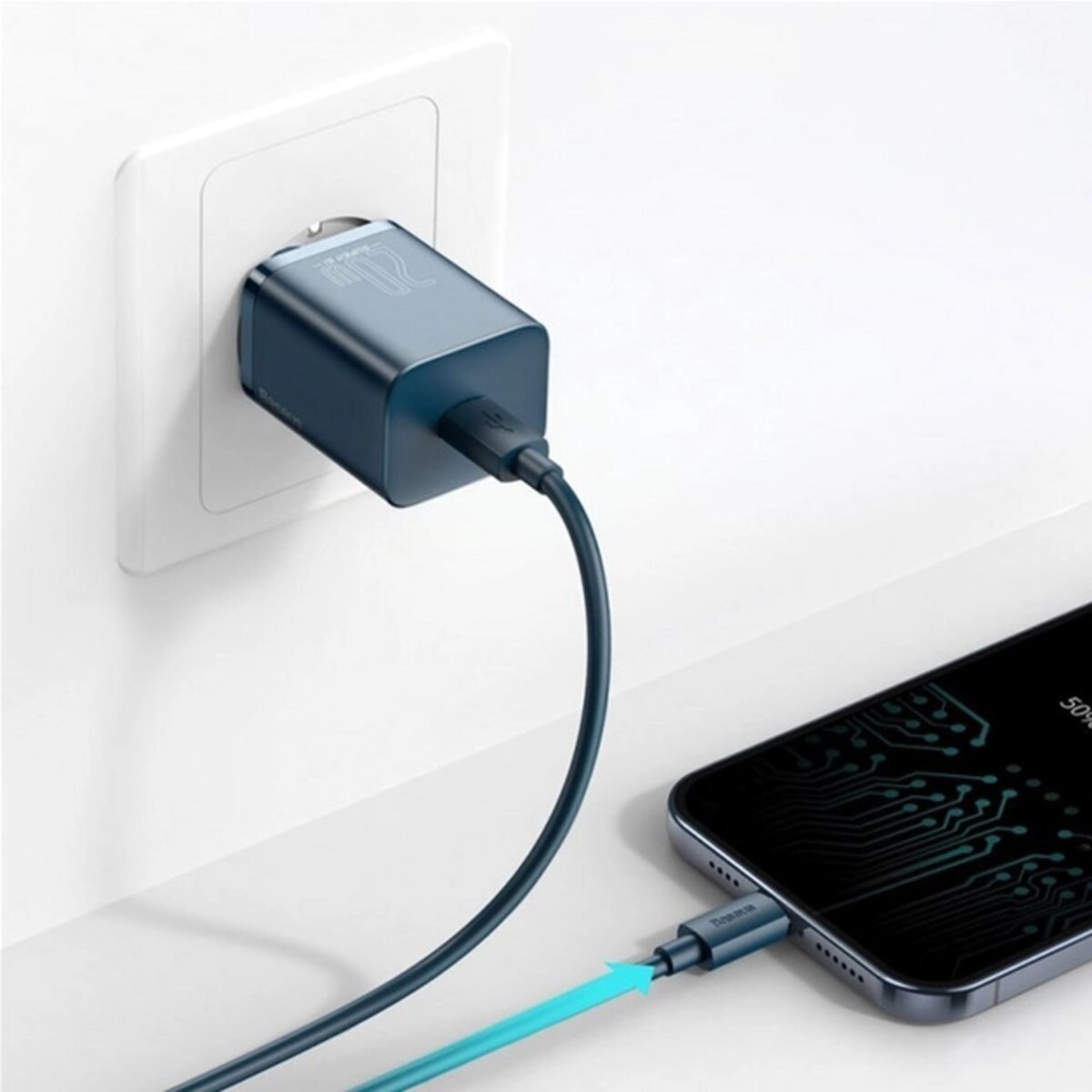 Мережевий зарядний пристрій Baseus Super Si Quick Charger 1C 20W EU Blue