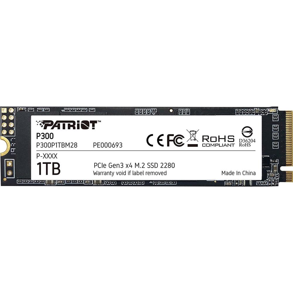 Накопичувач SSD M.2 Patriot P300 1TB NVMe 2280 PCIe 3.0x4 3D NAND TLC