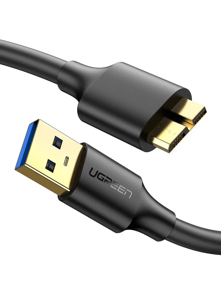 Кабель UGREEN US130 USB 3.0 A Male to Micro USB 3.0 Male Cable 2m (Black)(UGR-10843)