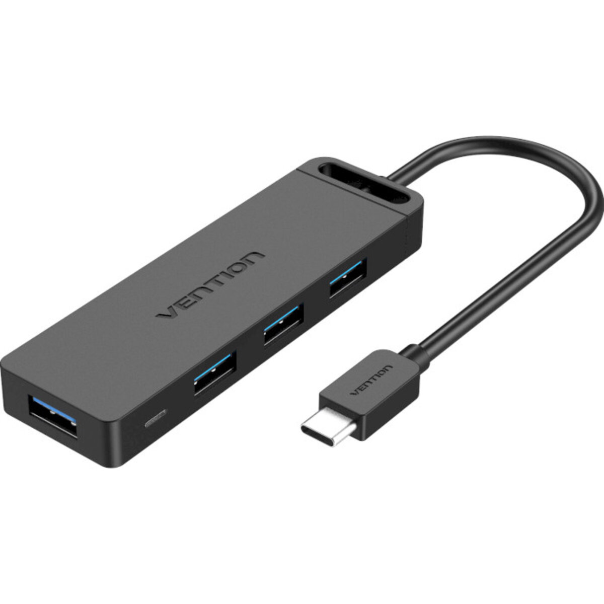 USB-хаб Vention Type-C to 4-Port USB 3.0 Hub with Power Supply Black 0.5M ABS Type