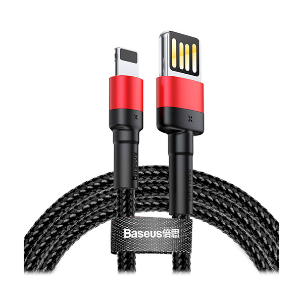 Кабель Baseus Cafule Cable USB Lightning 2.4A 0.5M Black/Red (CALKLF-A19)