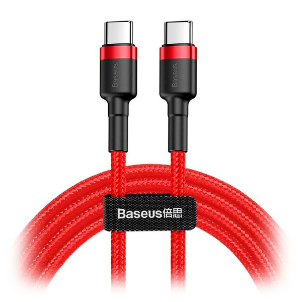 Кабель Baseus Cafule Cable USB Type-C to Type-C 3A 1m Red