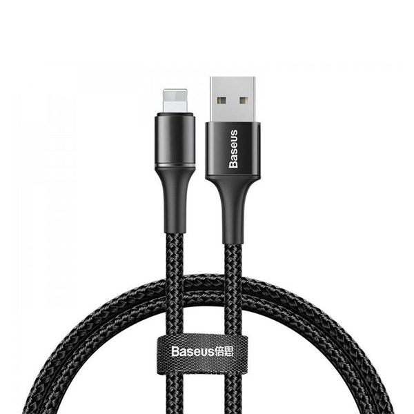 Кабель Baseus Halo Data Cable USB Lightning 2.4A 1m Black