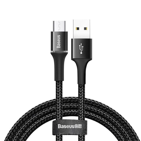 Кабель Baseus Halo Data Cable USB Micro USB 3A 1m Black (CAMGH-B01)