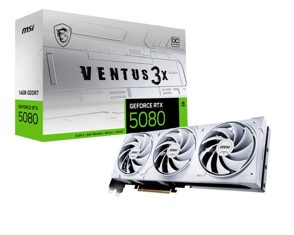 Відеокарта PCIE16 RTX5080 16GB GDDR7 RTX5080 16G VEN 3X OCWHITE MSI