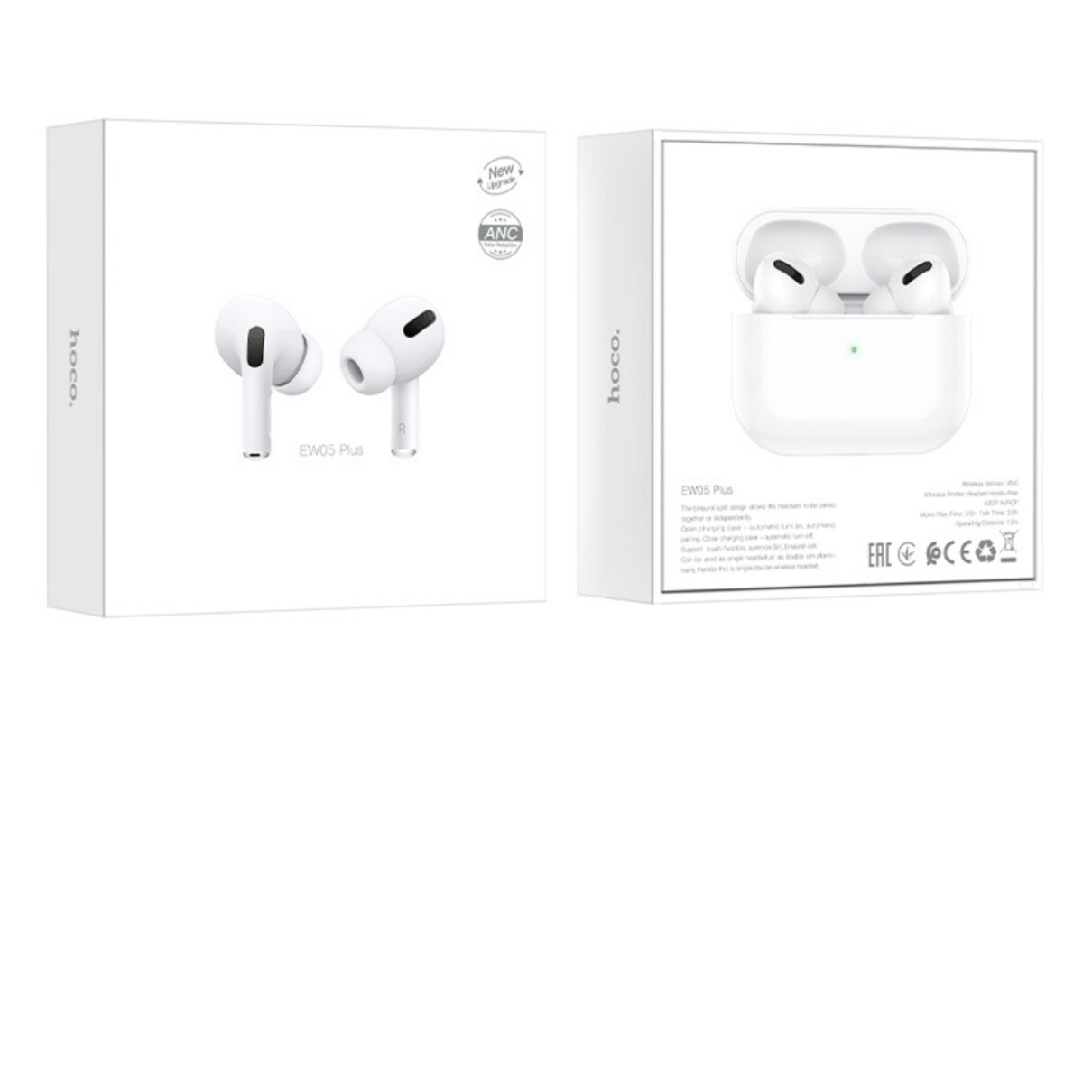 Бездротові навушники HOCO EW05 Plus Active noise cancelling true wireless BT headset White