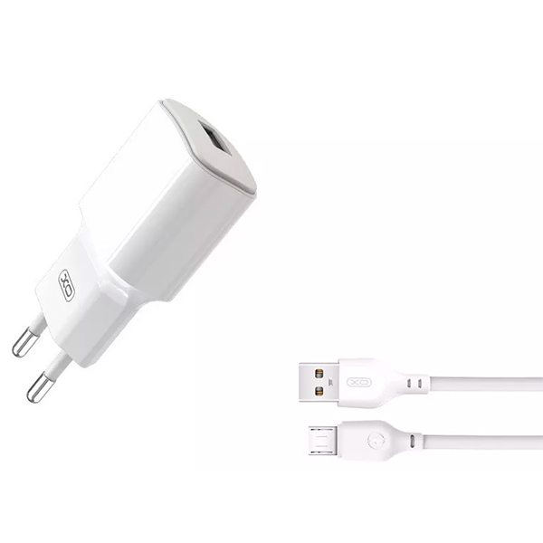 МЗП XO L73 1USB 2.4A + Micro USB Cable White