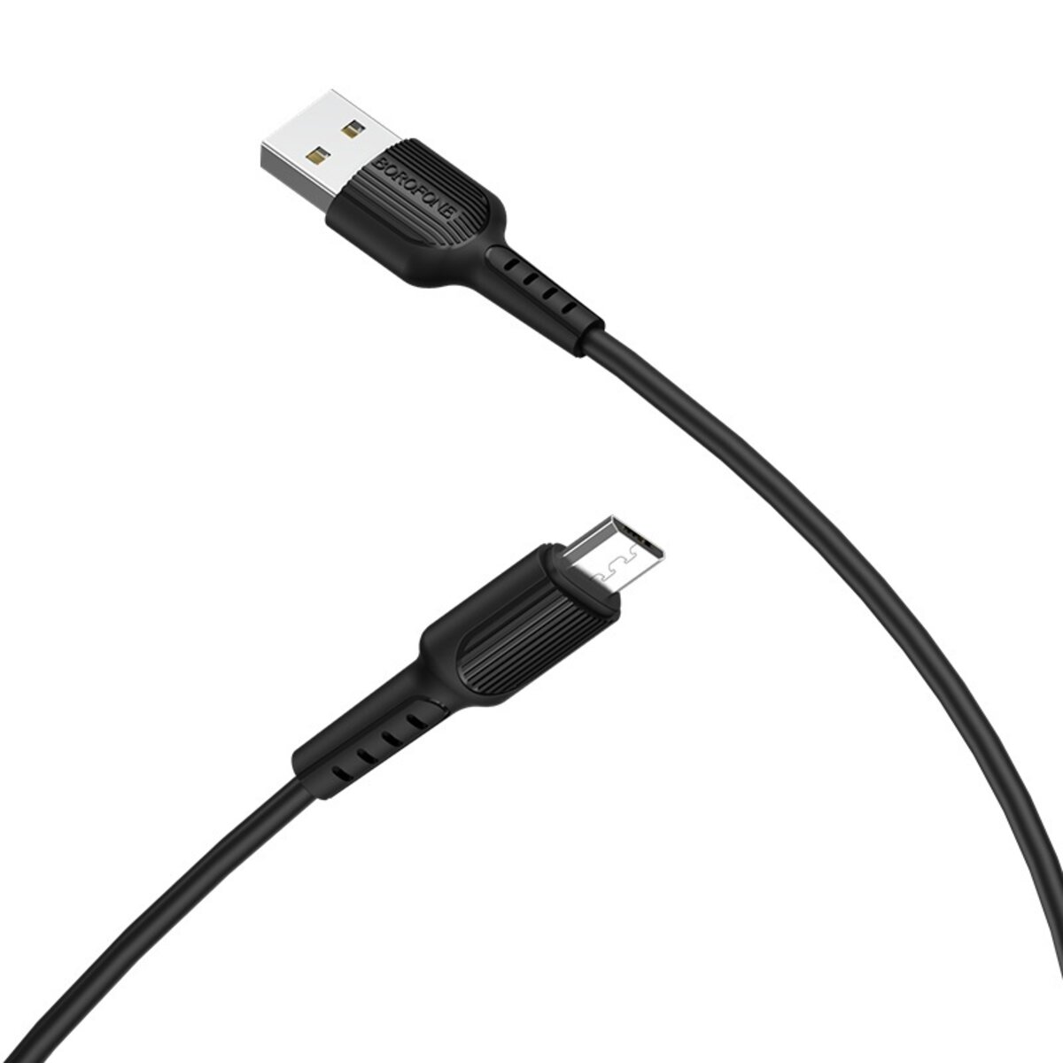 Кабель BOROFONE BX16 USB to Micro 2A, 1m, PVC, TPE connectors, Black