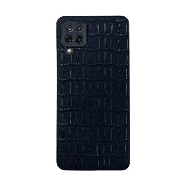 Чохол Silicon Leather Case для Samsung A12-2021/A125/M12-2021 Black Croco