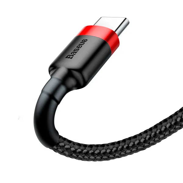 Кабель Baseus Cafule Cable USB Type-C 3A 0.5m Black/Red (CATKLF-A91)
