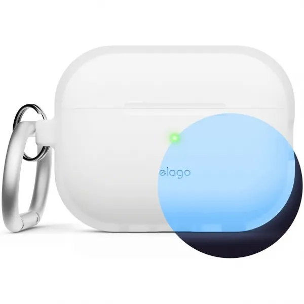 Футляр для навушників Elago Silicone Hang Case Nightglow Blue for Airpods Pro 2nd Gen (EAPP2SC-ORHA-LUBL)