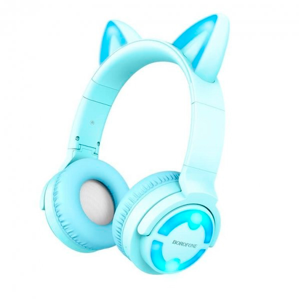 Bluetooth Наушники Borofone BO15 Cat Ear Blue