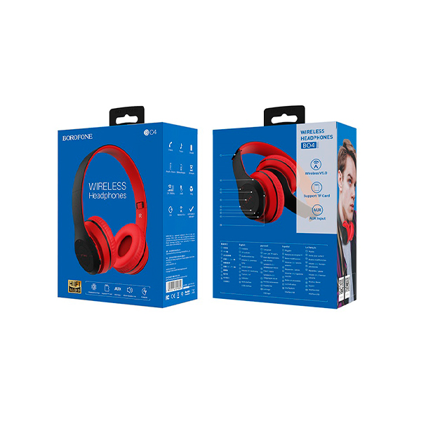Bluetooth Навушники Borofone BO4 Red