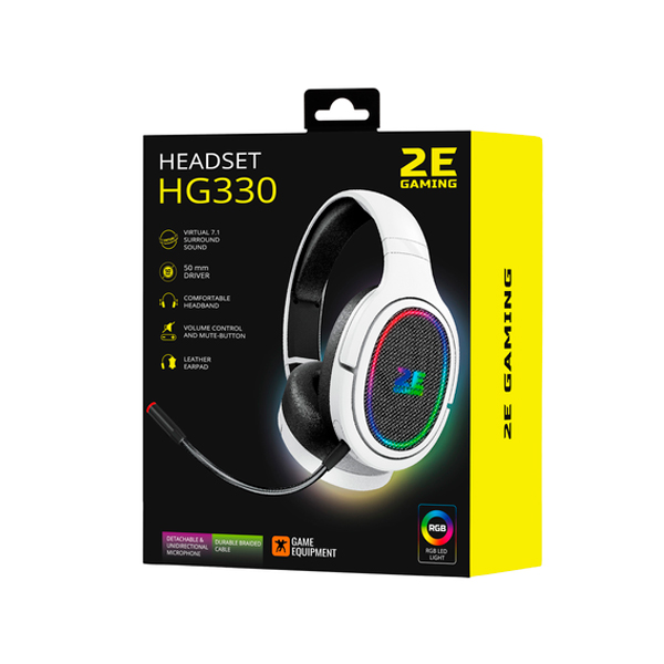 Наушники 2E HG330 RGB USB 7.1 White (2E-HG330WT-7.1)