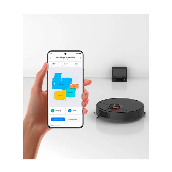 Робот-пилосос з вологим прибиранням Xiaomi Robot Vacuum S20+ Black