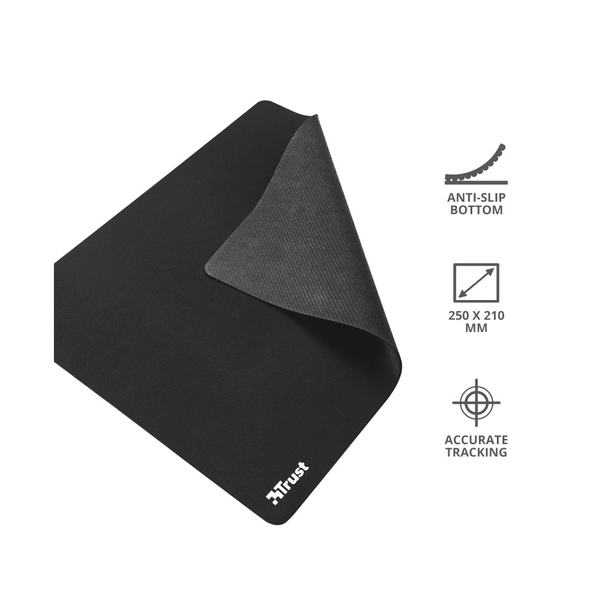 Коврик Trust Mouse Pad Black M (250x210x3mm) (24193)