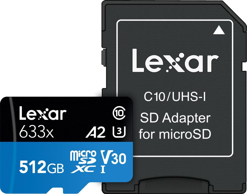 Карта пам’яті MICRO SDXC LEXAR 512GB UHS-I W/ADAPTER (LSDMI512BB633A)