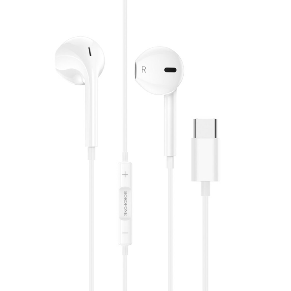 Навушники BOROFONE M80 Magnificent Type-C wire-controlled digital earphones with microphone White