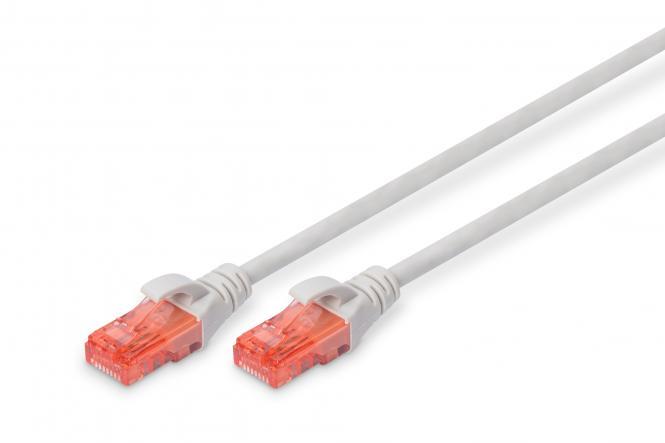 Патч-корд CAT 6 U-UTP, Cu, LSZH AWG 26/7, довжина 0,50 м, колір сірий, DK-1617-005 DIGITUS by ASSMANN