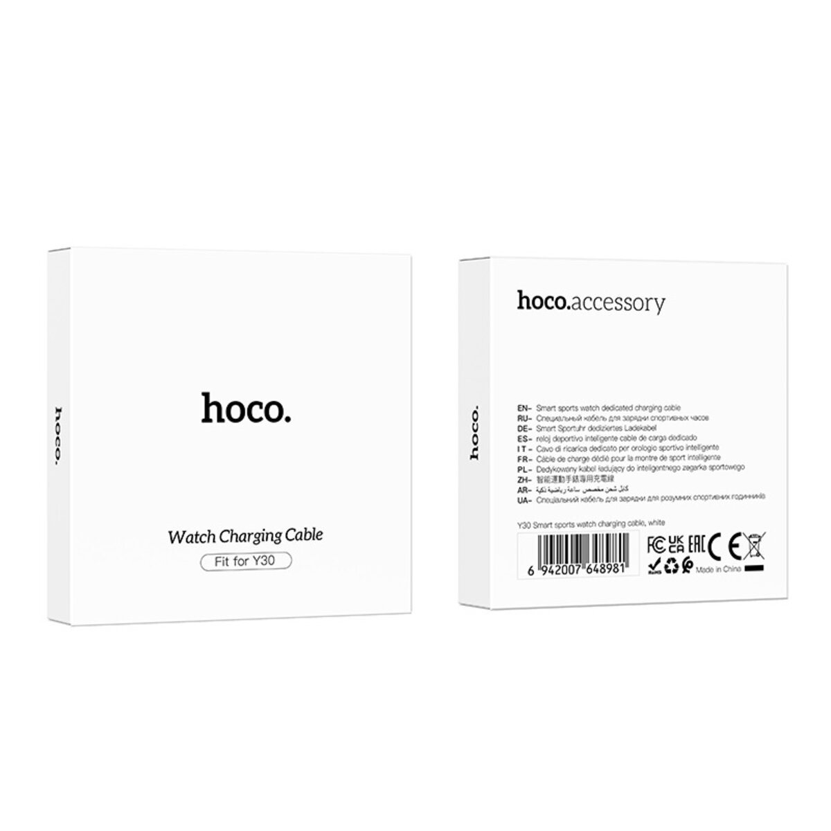 Бездротовий зарядний пристрій для смарт-годинника HOCO Y30 Smart sports watch charging cable White