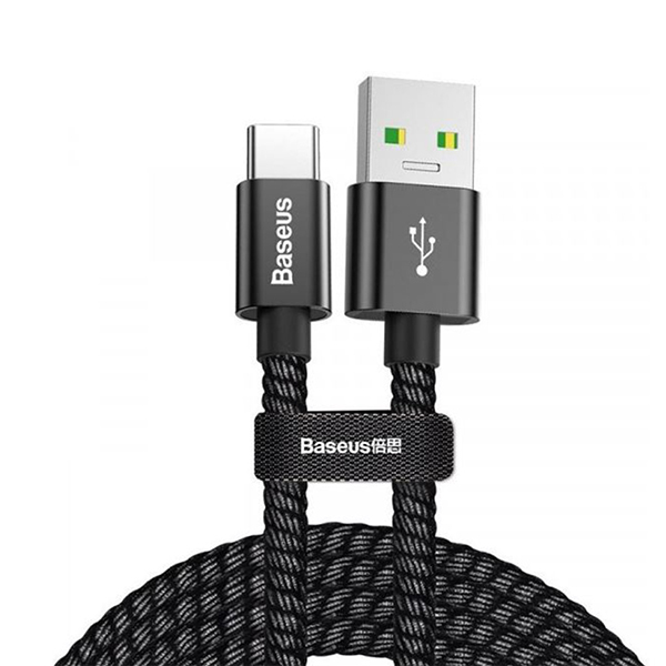 Кабель Baseus Double Fast Charging Cable USB Type-C 5A 1m Black