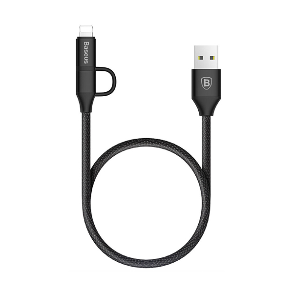 Кабель Baseus Yiven 2 in 1 Cable USB Micro/Lightning 1m Black