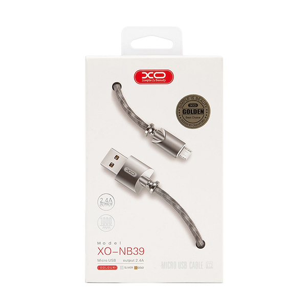 Кабель XO NB39 Micro USB 1m 2.4A Gold