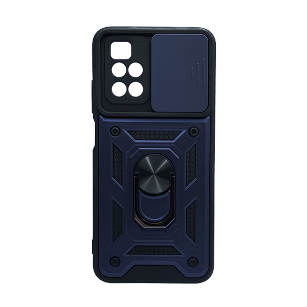 Чохол Armor Camshield Case для Xiaomi Redmi 10/Note 11 4G with Ring Dark Blue with Camera Lens