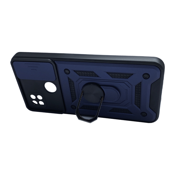 Чохол Armor Camshield Case для Xiaomi Redmi 9c/10a with Ring Dark Blue with Camera Lens