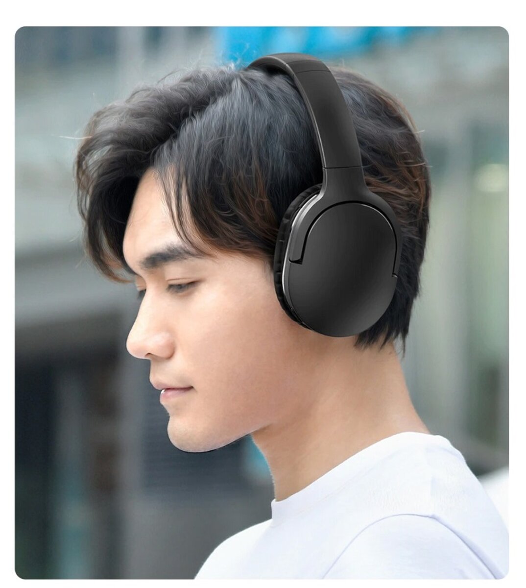 Бездротові навушники Baseus Encok Wireless headphone D02 Pro Black (2022 Edition)