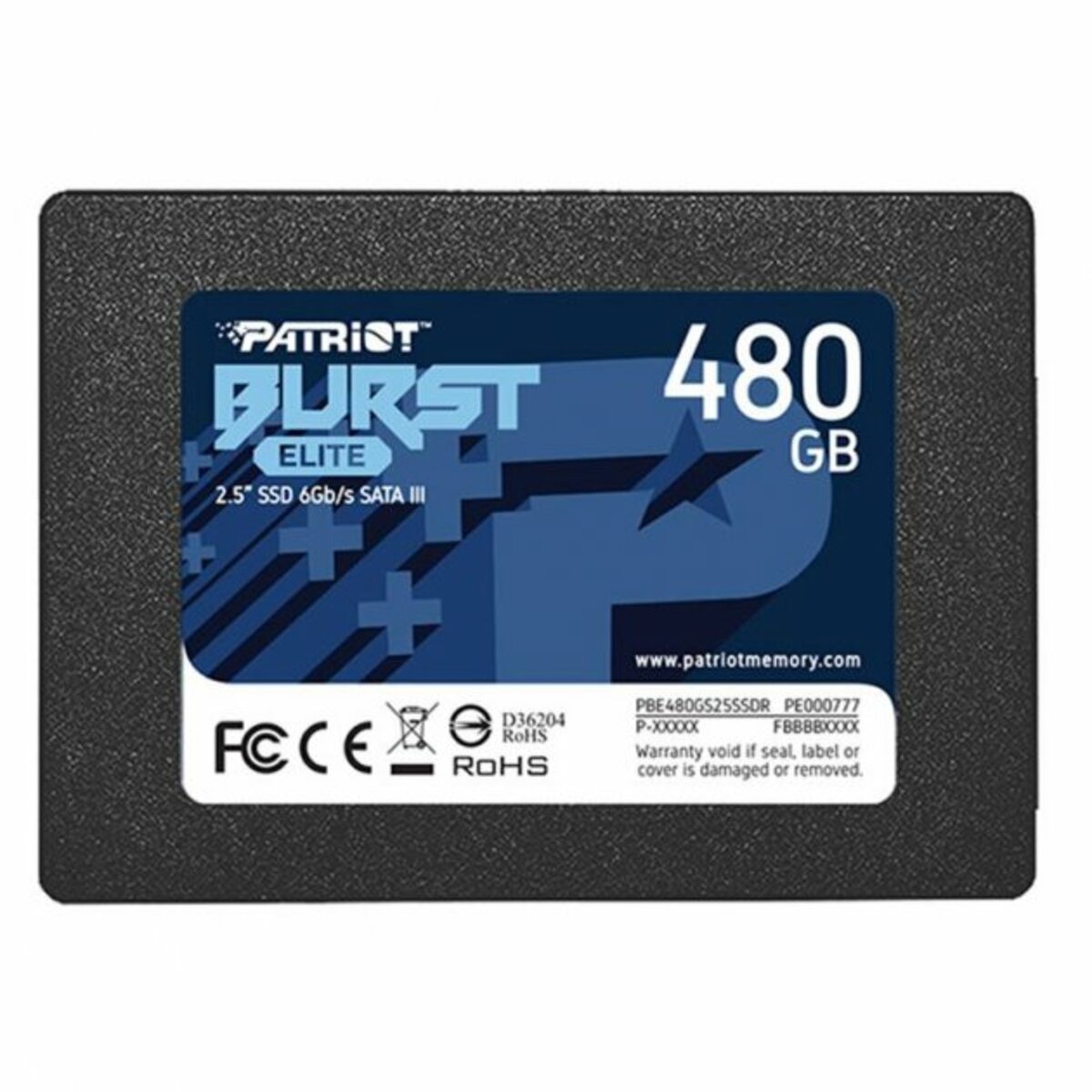 Накопичувач SSD Patriot Burst Elite 480GB 2.5" 7mm SATAIII TLC 3D